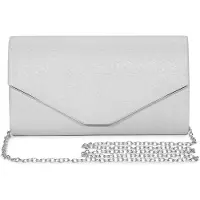 Merkloos Elegante Abendtasche mit abnehmbarer Kette für Damen
