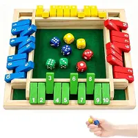 Merkloos Holzspiel "Shut the Box" für 4 Spieler