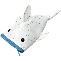 OEM Haifisch-Federmäppchen aus Polyester, 26x13x2 cm, weiß