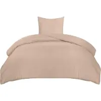 Trankielo – Bettbezug-Set 140x200 cm + Kissenbezüge 65x65 cm – Beige, aus Mikrofaser, langlebig und weich
