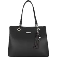 Merkloos Große Shopper-Handtasche – Aus weichem Kunstleder – Mit vielen Fächern und Innenfächern