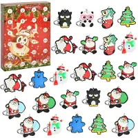 Merkloos Adventskalender mit 24 Weihnachtsschmuck-Anhängern für Kinder und Erwachsene