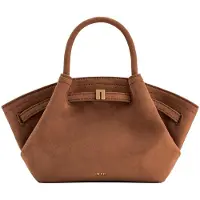 Merkloos Dames Handtasche aus Kunstwildleder – Braun