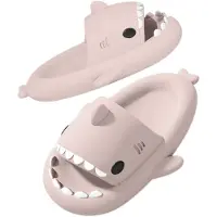 Merkloos Schattenhafte Haifisch-Slipper für den Hausgebrauch, rosa, Größe 36/37