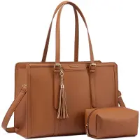 Merkloos Laptoptasche für 15,6-Zoll-Laptops, braun