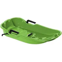 Hamax SNO Glider Schlitten | Lenkschlitten mit Steuer & Bremse | robuster Kunststoff | hoher Fahrkomfort | ideal für Kinder & Jugendliche | Dark Green