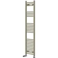 LuxeBath Handtuchheizkörper 400x1500 mm Badheizkörper mit Thermostatventil, Handtuchtrockner Sahara gerade mit Seitenanschluss, Handtuchhalter, Beige