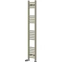 LuxeBath Handtuchheizkörper 300x1400 mm Badheizkörper mit Thermostatventil, Handtuchtrockner Sahara gerade mit Seitenanschluss, Handtuchhalter, Beige