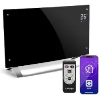 Klarstein Elektroheizung, Konvektor-Heizung Freistehend oder Wandmontage, Elektroheizung Energiesparend, App-Control, Leise Heizung Elektrisch, Standgerät Heizkörper Elektrisch mit Thermostat, 2000 W