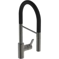 Dripio Einhebel-Küchenarmatur, hoher Auslauf, ausziehbare Brause, magnetisch grau