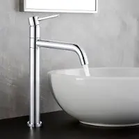 Dripio Hohe Waschtischarmatur, 360° schwenkbar, verchromt, Messing