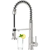 Dripio 3-Wege-Küchenarmatur mit ausziehbarer Brause, 2-in-1, gebürstet