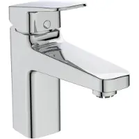 Dripio Waschtischarmatur Niederdruck, Chrom, 1-Loch, mit Ablaufgarnitur