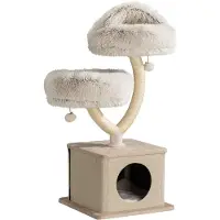 Merkloos Kratzbaum Katzenkratzbaum Katzenbaum - Astmodell 95 cm - Sisal - Plüsch - Mit Höhle