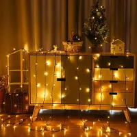 LILIIN LED‑Weihnachten Beleuchtung 30m 300LEDs, Warmweiß, 8 Leuchtmodi, EU‑Stecker für Innen dekoration