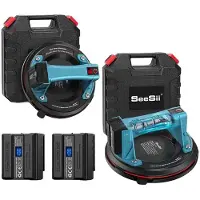 OEM Elektrische Saugnäpfe, 600 lbs Tragfähigkeit, Digitale Druckanzeige, 4X Batterie 2X Ladegerät, 2000 Kg