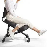 Selius Kniestuhl, ergonomisch – verstellbare Höhe – Tragfähigkeit: 120 kg – Material: PVC und Kohlenstoffstahl