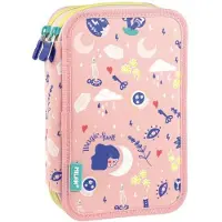 Milan Magic Pink Federtasche mit Inhalt und 2 Fächern