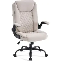 Selius Ergonomischer Bürostuhl – Beige, extra breit – Tragfähigkeit: 150 kg – Stoffbezug – Für Büro und Homeoffice