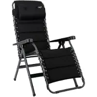 Dripio Relaxsessel Air-Deluxe, Alu, verstellbar, inkl. Kopfkissen, Schwarz