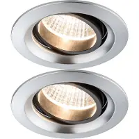 Paulmann Premium Einbauleuchten Set Daz schwenkbar LED 2x7W 18VA 230V/700mA 110mm Alu gebürstet/Alu