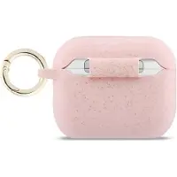 GUESS Silikon-Case Glitter Ring AirPods Pro 3 Rosa