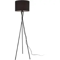 Lux.pro Stehleuchte 'Grenoble' 154cm 1x E27 60W Stehlampe Standleuchte Stand Lampe Metall Schwarz