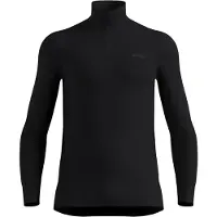 Odlo - Funktionsunterhemd mit Reißverschlusskragen - Active Warm Baselayer Top Turtle Neck Half Zip M Black für Herren - Größe S - schwarz