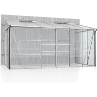 Pergart Vitavia Anlehn-Gewächshaus "Osiris 7800" aluminium eloxiert 7,8 m² 3 mm ESG, 6 mm HKP