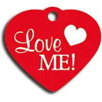 Imarc H141241r Heart 3x2 Cm Haustiermarke