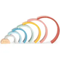 Pinolino Stapelspielzeug "Holz-Regenbogen Ruby", bunt, Stapelspielzeug, BabyB:26cm H:13cm T:5cm, Holz, Stapelspielzeug, Made in Europe, B:26cm H:13cm T:5cm