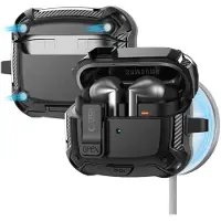 Tech-Protect Schutzhülle für Galaxy Buds 3 / 3 Pro / 3 FE, Carbonox mit MagSafe, Schwarz