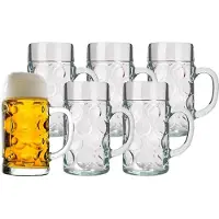 Stölzle Bierkrug STÖLZLE "Bierkrüge Isar 0,5l + 1l 12er Set transparent", bunt (transparent), B:2cm H:2cm, Glas, Trinkgefäße, Bierkrug, Erhöhte Bruchfestigkeit, Spülmaschinengeeignet