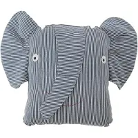 Oyoy Erik Elephant, Blau, andere, Baumwolle, Zierkissen