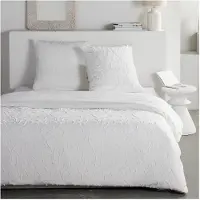 TODAY Bettwäsche-Set – – Essential – 2 Personen – 220 x 240 cm – Weiss, floral, gesteppt