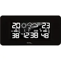 Technoline WS6445, Schwarz, Hygrometer, Thermometer, Hygrometer, Thermometer, Wechselstrom/Batterie, Micro LR03, 200 mm