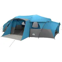 vidaXL Familienzelt mit Regenschutz wasserdicht 18 Personen Blau