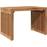 vidaXL Garten-Beistelltisch Braun 50 x 32,5 x 35 cm Massivholz Teak