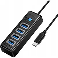 ORICO 4-Port USB-A 3.0 Hub Adapter 5Gbps USB-C Kabel 15cm , schnelles Plug & Play für universelle Gerätekompatibilität