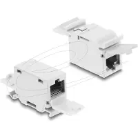 DeLOCK 90768, Flach, Grau, RJ-45, RJ-45, Weiblich, Weiblich