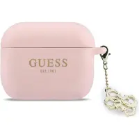 GUESS Silicone 4G Charm Hülle AirPods Pro 3 Rosa