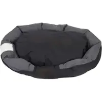 Bolt Hundebett Mumba – Hunde-Sofa auf Beinen – Hundenest mit abnehmbarem Kissen – Komfortabel & Weich – Verschiedene Größen – Grau mit schwarzer Umrandung