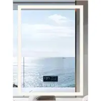 Bolt Musik-LED Badspiegel – Quadrat – Silber – 70x90cm – Dimmbar – Bluetooth – Anti-Beschlag – Wandmontage