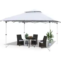 Bolt Faltbares Pavillon 3,6×3,6m – Pop-up Partyzelt mit Dach, Tragetasche und Wieltaschen – Wasserdicht, UV50+, Weiß