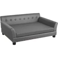 Bolt Hundesofa Jerino – Hundesofa auf Füßen – Abnehmbares Kissen – 100cm – Komfortables Lounge-Hundebett für große Hunde – Grau