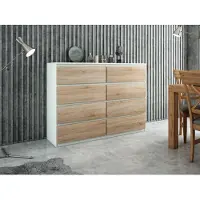 RAUMHIRSCH FURNITURE Praktische Kommode 140 cm mit 8 Schubladen mit viel Stauraum