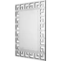 Bolt Badspiegel Grandiose – 120x70cm – Rechthoekig – Wandmontage – Dekorativ – Silber – Schlafzimmer & Wohnzimmer