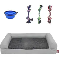 Bolt Hundebettenen – Hundesofa auf Beinen – Hundebettenen für Hunde & Katzen – Hellgrau – Waschbar – Komfortables Hundebettenen – 91cm