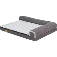 Bolt Hundebett/Haustierbett Noire – L-förmig – Hundesofa auf Beinen – Abnehmbares Kissen – 120cm