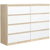 RAUMHIRSCH FURNITURE Praktische Kommode 140 cm mit 8 Schubladen mit viel Stauraum